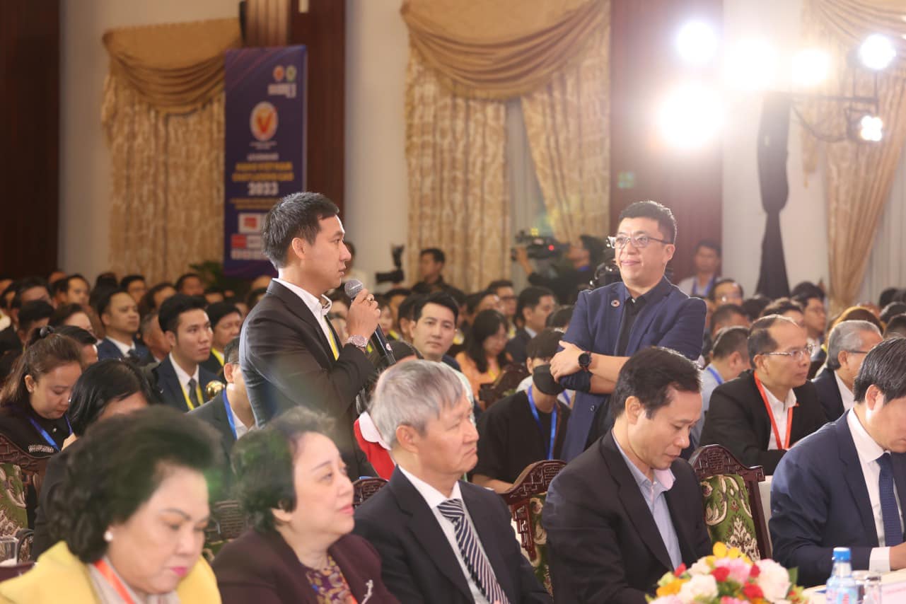 Ông Đặng Khánh Duy phát biểu tại lễ công bố Hàng Việt Nam chất lượng cao 2023