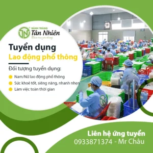 Tân Nhiên tuyển dụng lao động
