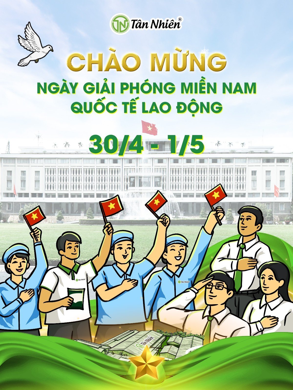 Tân Nhiên chào mừng Ngày Giải Phóng Miền Nam 30/4